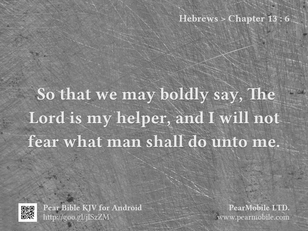 Hebrews, Chapter 13:6